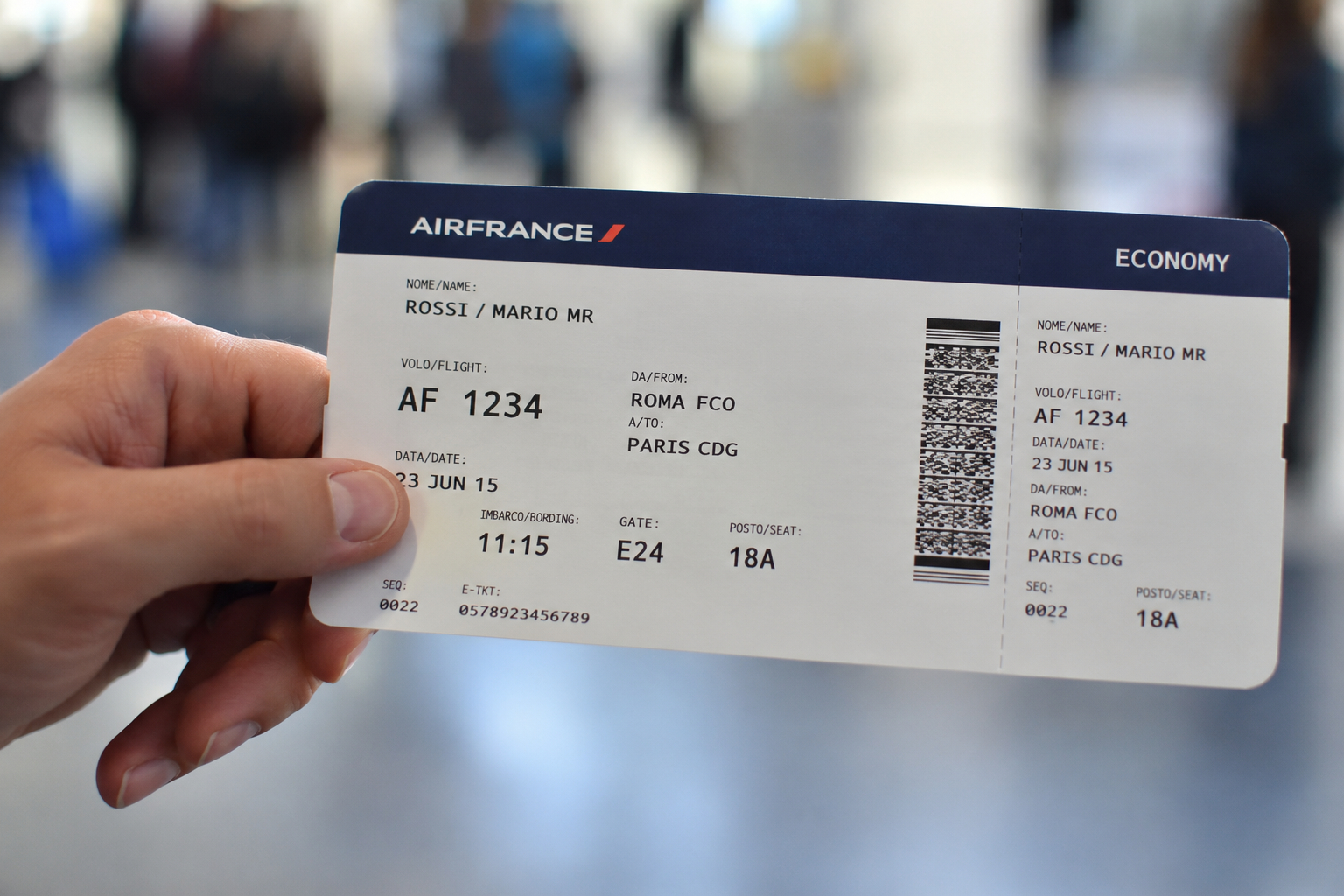 Come il Biglietto Aereo contiene tutti i dati